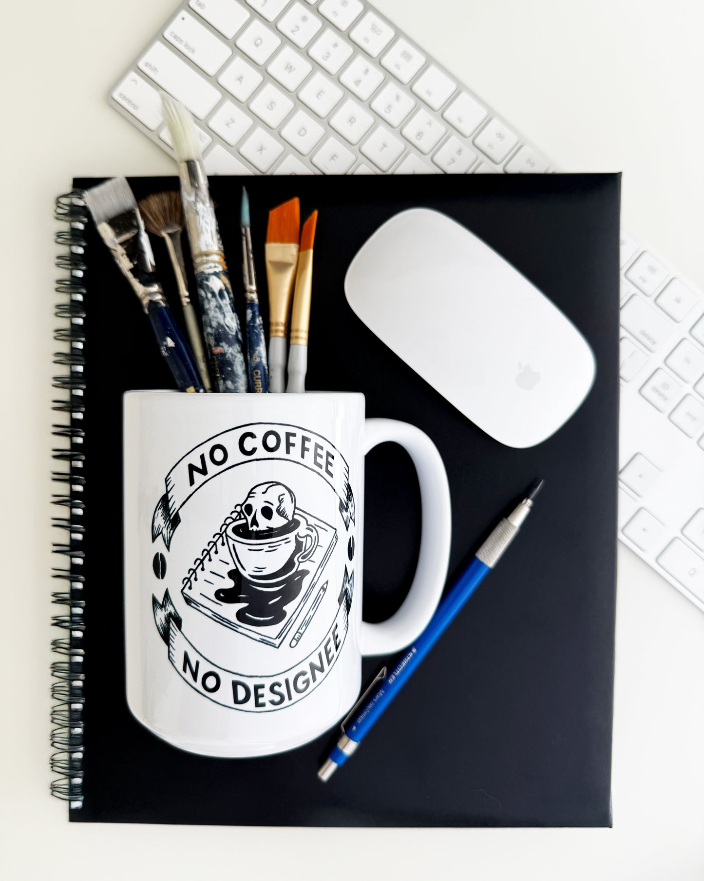 No Coffee, No Designee - White 15oz Mug
